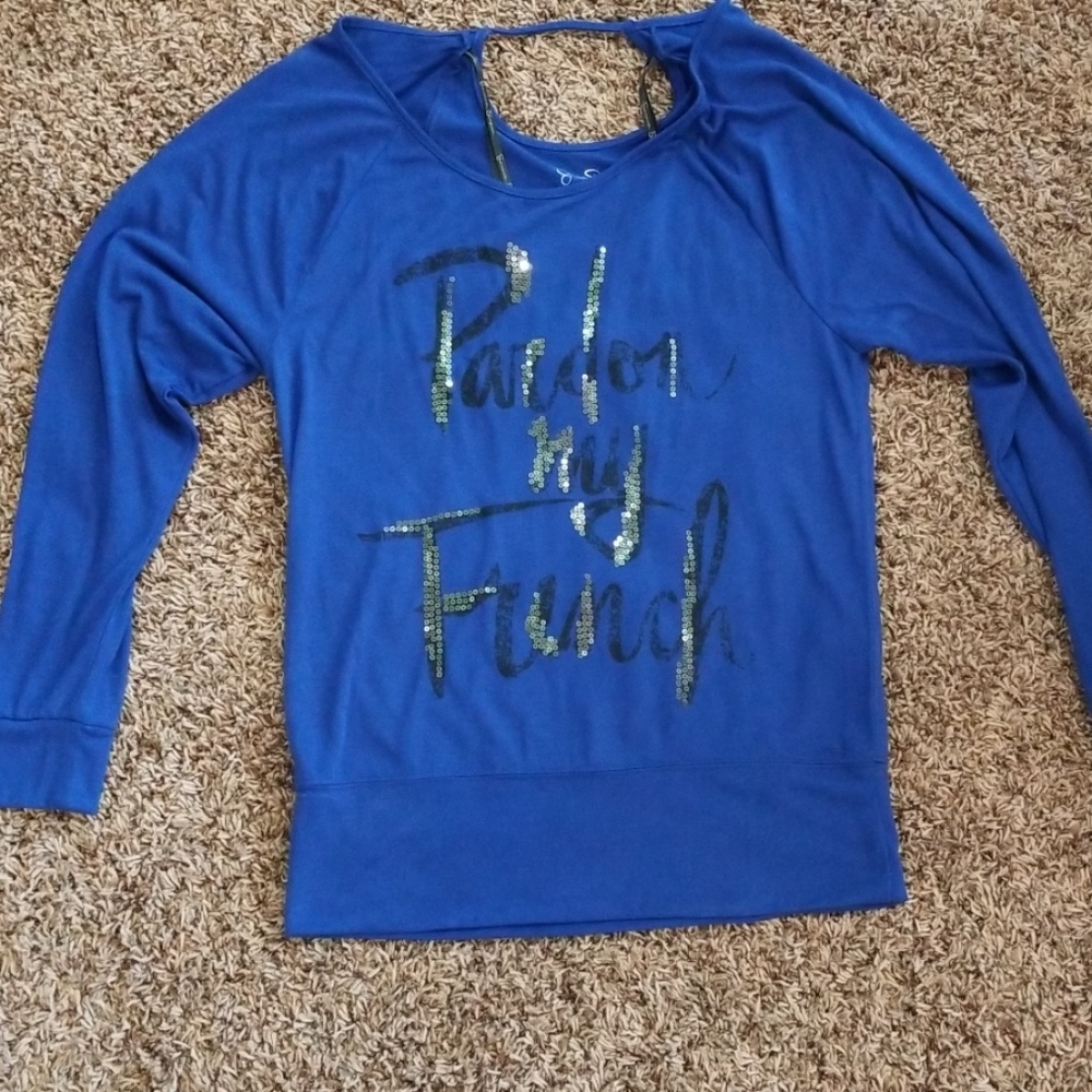 NWOT Jessica Simpson pardon my French shirt